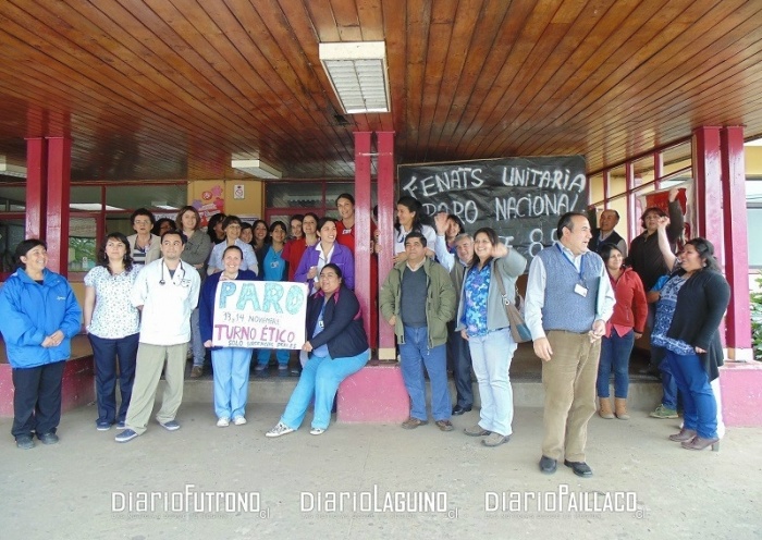 Funcionarios del Centro de Salud Municipal y Hospital de Paillaco se adhieren a paro nacional de 48 horas