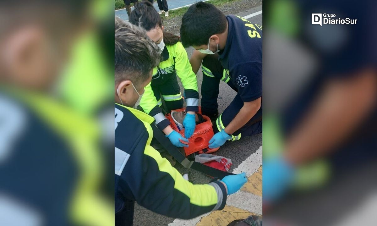 Motociclista sufrió un grave accidente en sector Chapuco Reumén