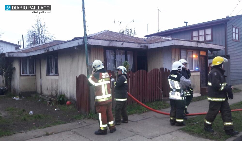  Amago de incendio afectó vivienda en las cercanías de Manuel Rodríguez con Barros Arana