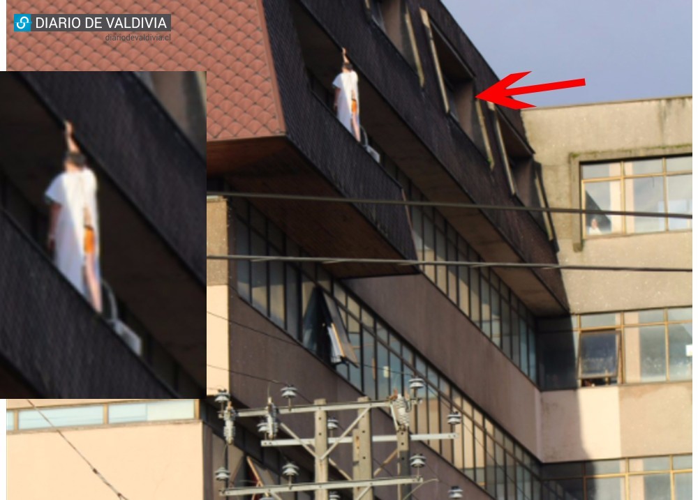 Paciente del Hospital Base Valdivia amenazó con lanzarse desde un 4° piso
