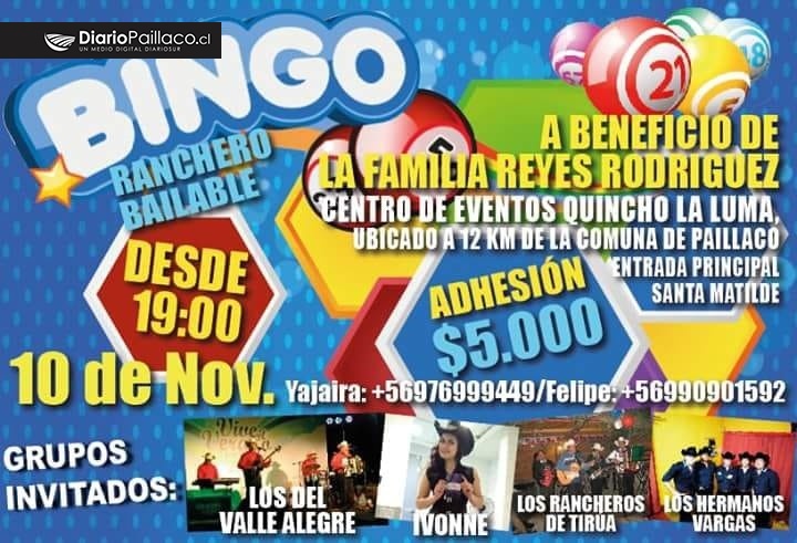 Comunidad de Luma Mahuida organiza bingo ranchero bailable en beneficio de familia afectada por incendio