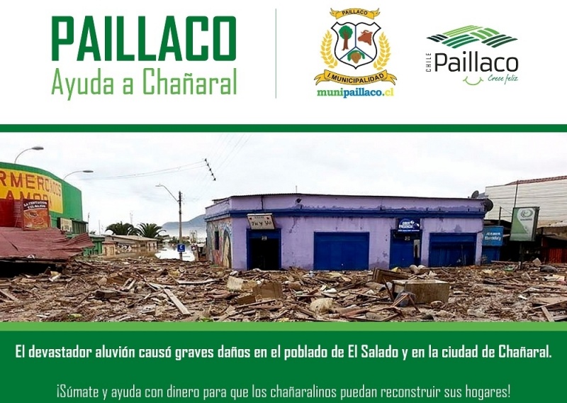 Campaña “Paillaco ayuda a Chañaral” finaliza este jueves
