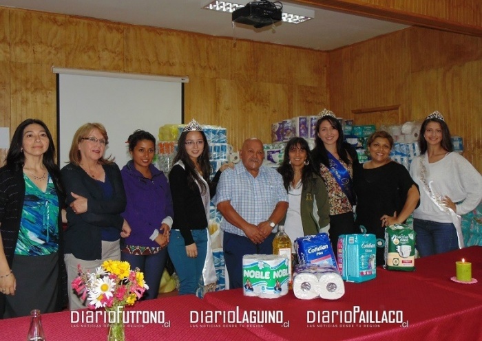Hogar de adultos mayores y Agrupación Nueva Alegría recibieron ayuda social reunida por candidatas a reina de la comuna