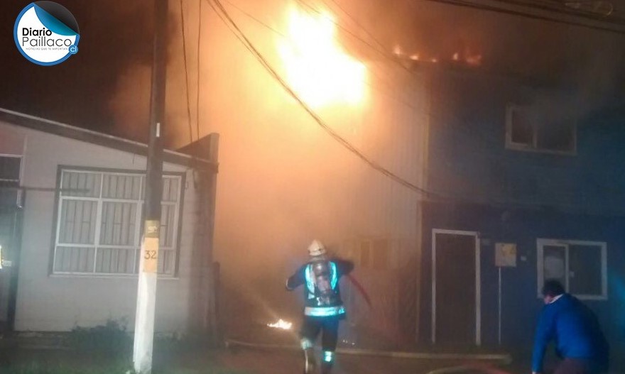 Paillaco: Incendio destruyó inmueble de Unidad de Deportes de la municipalidad