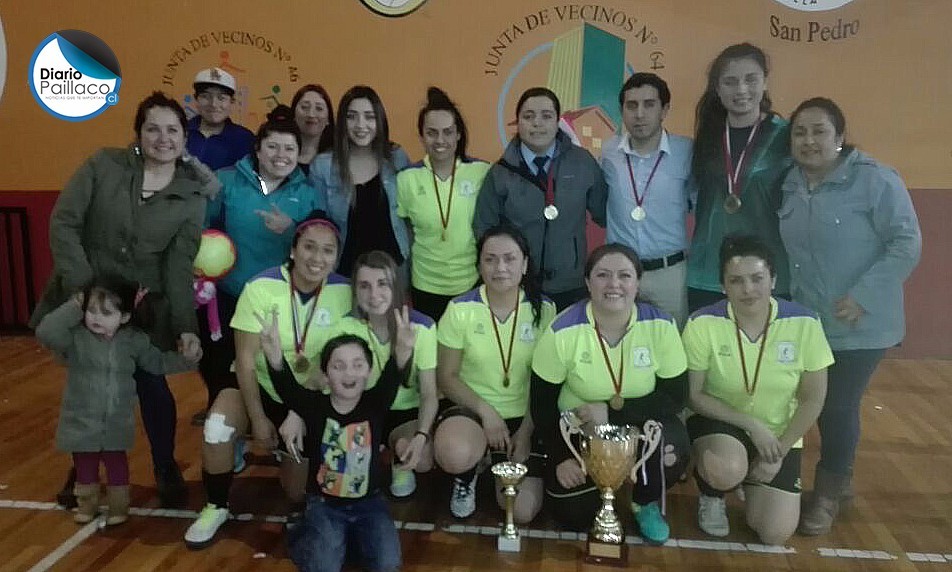 Club Gabriela Mistral de Paillaco se tituló campeón en Valdivia