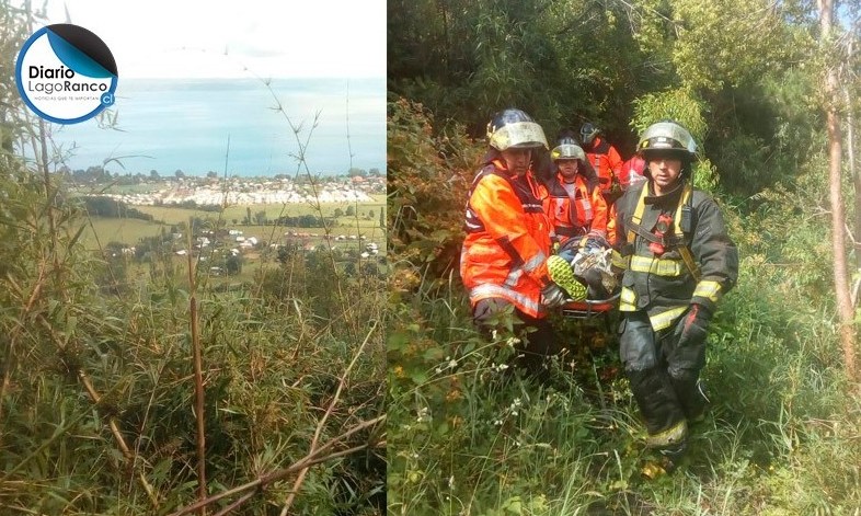 Milagroso rescate de jóvenes que cayeron 80 metros en mirador de Lago Ranco
