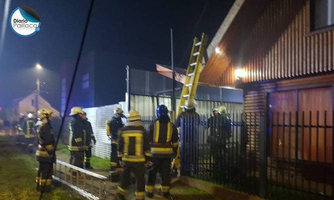 Inflamación de cañón movilizó a bomberos en Paillaco