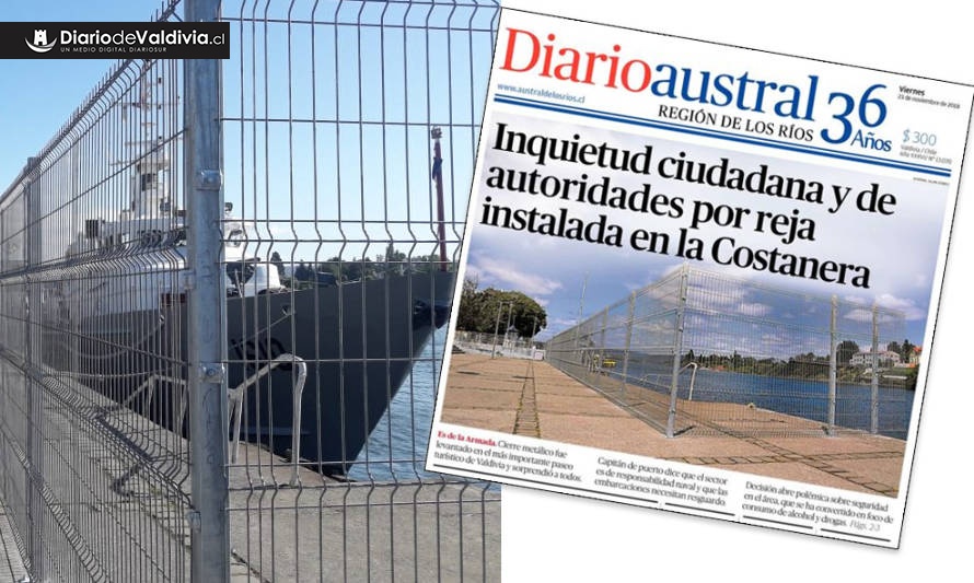 Armada explicó polémico cerco en la Costanera: "busca proteger a las naves de actos vandálicos"