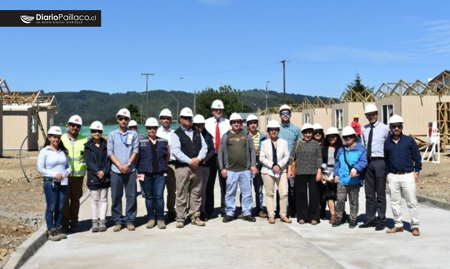 Vecinos y MINVU Los Ríos constatan 43% de avance de proyecto habitacional Newen Suyai en Paillaco
