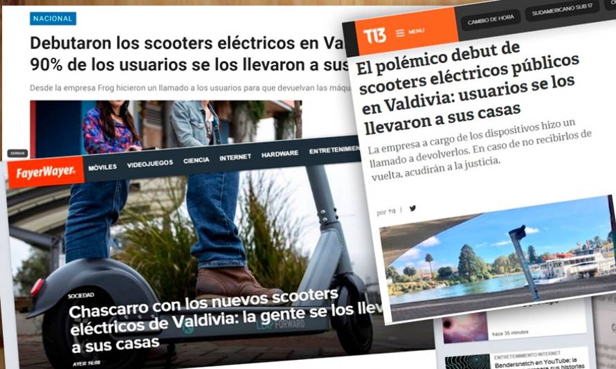 Medios nacionales se dieron un festín con scooters no devueltos en Valdivia