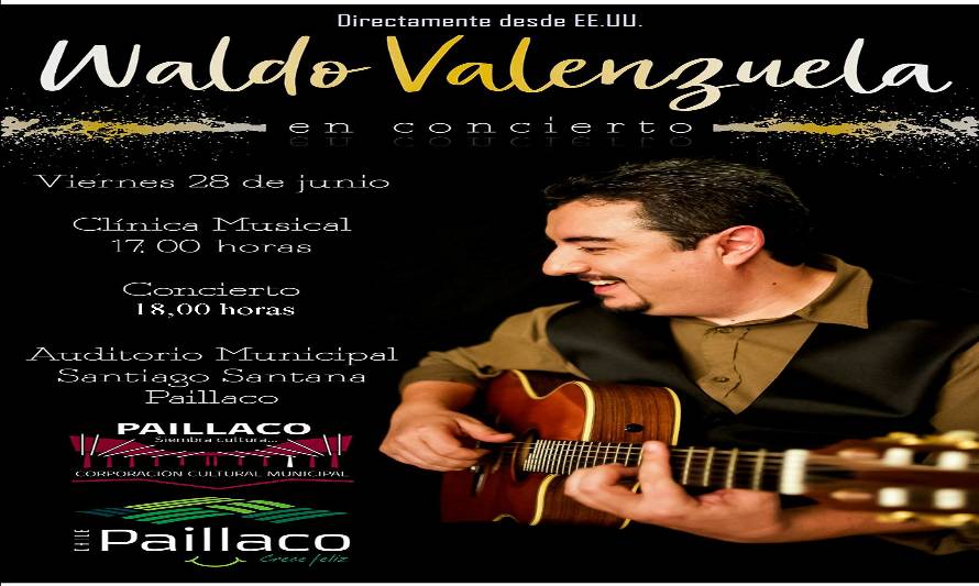 Artista musical con trayectoria internacional se presentará este viernes en Paillaco
