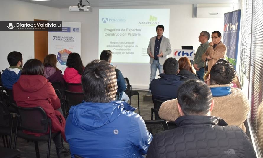 En Valdivia: Expertos en prevención se capacitan en seguridad para el sector construcción