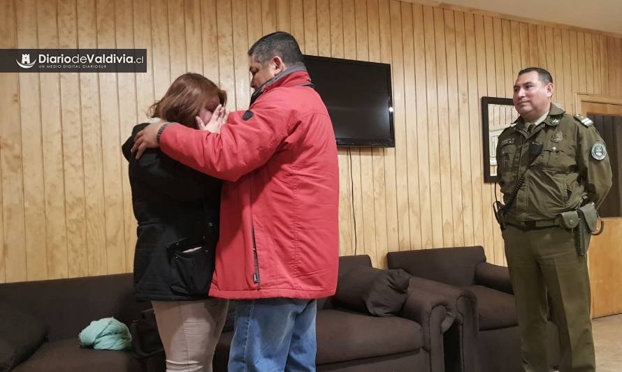 Carabineros logró emotivo reencuentro entre un padre y su hija