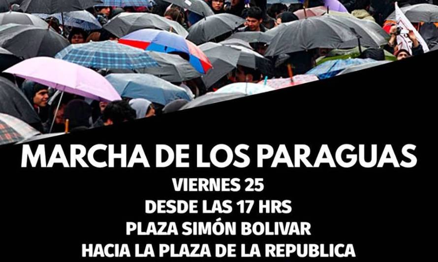 Marcha de los Paraguas será la forma en que Valdivia participará de la "Marcha más Grande de Chile"