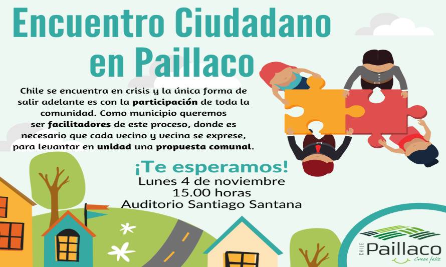 Municipio de Paillaco convoca a diálogo ciudadano este 4 de noviembre