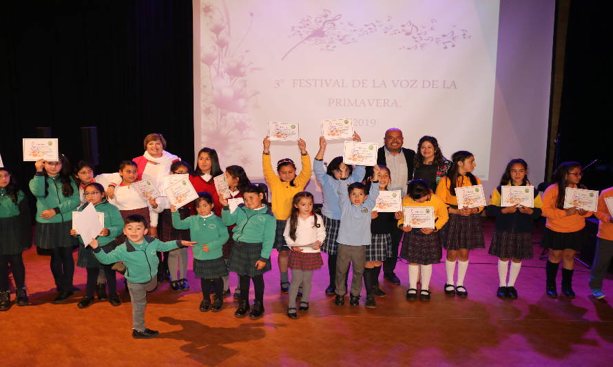 Estudiantes de escuelas rurales de Paillaco derrocharon talento en Festival de la Voz de la Primavera