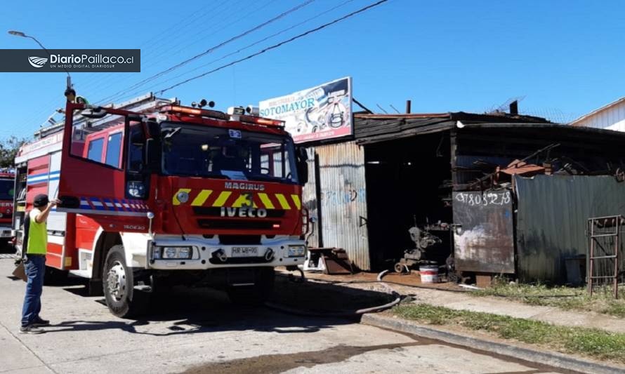Alarma de incendio movilizó a bomberos de Paillaco
