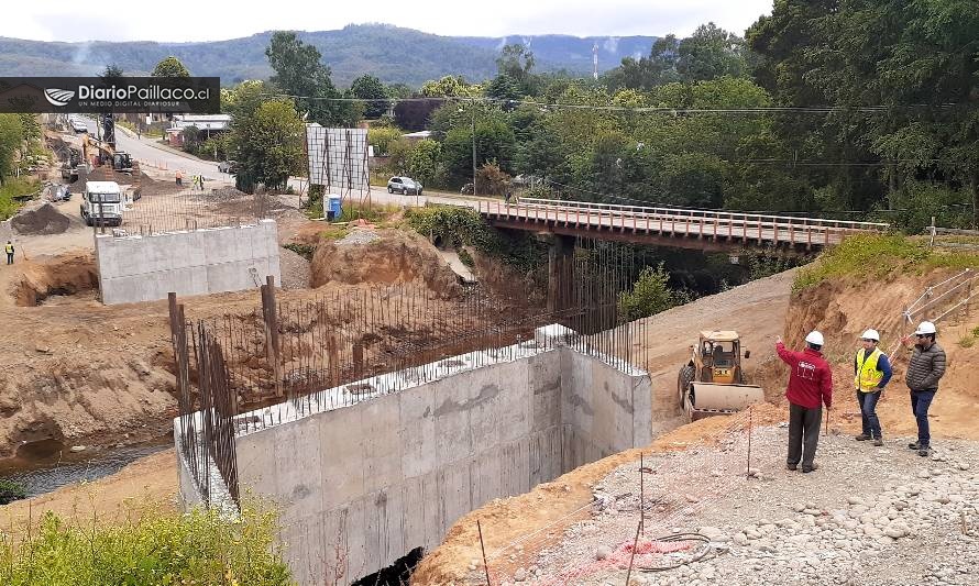 Avanzan obras de imponente nuevo puente Collilelfu de Reumén: futroninos, los principales usuarios