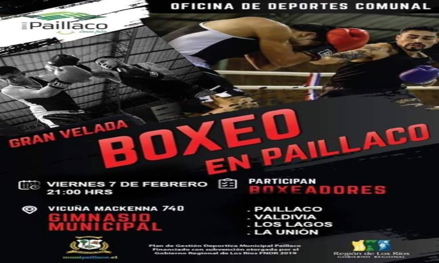 Municipio de Paillaco invita a gran velada de boxeo este viernes en Paillaco 