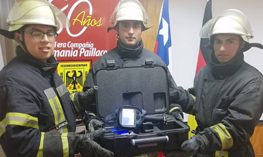 Compañía Germania de Paillaco adquiere moderna cámara de imagen térmica para emergencias
