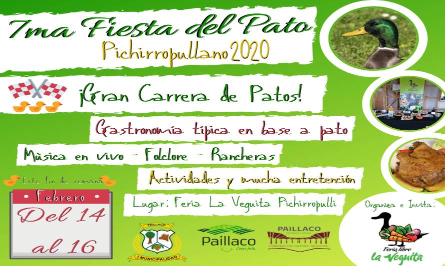 Este viernes comienza una versión de la Fiesta del Pato Pichirropullano 