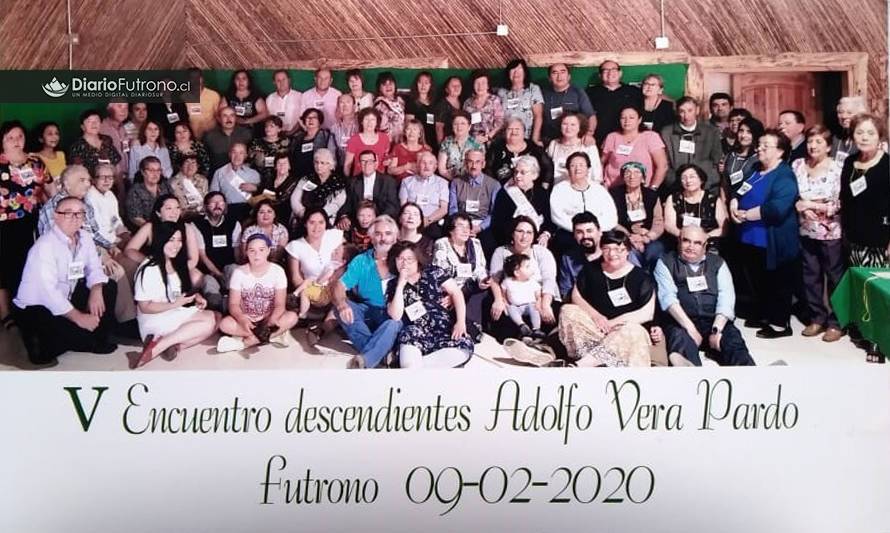 Más de 70 descendientes del colono Adolfo Vera Pardo se reunieron en Futrono
