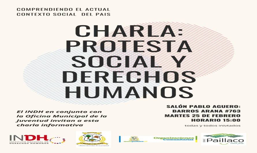 Oficina de la Juventud de Paillaco invita a charla sobre Derechos Humanos