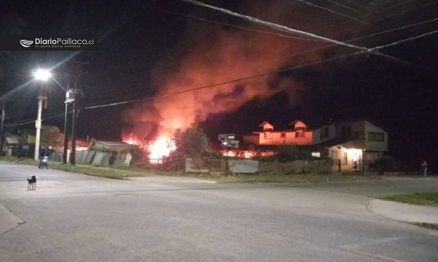 Alarma de bomberos por incendio en Paillaco