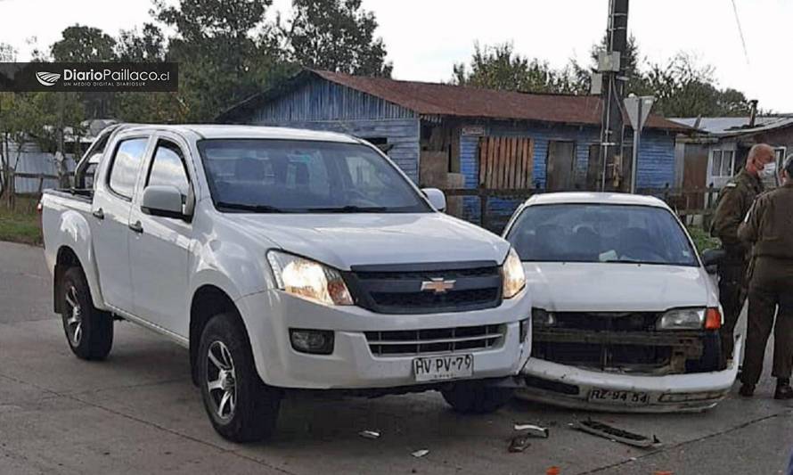 Dos vehículos colisionaron en Paillaco