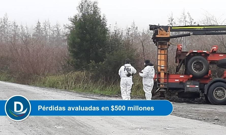 Intendencia anuncia querella por atentado a forestal en Los Ríos
