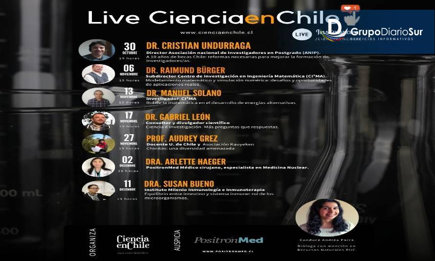 Ciclo de charlas sobre ciencia e investigación de Chile se realizará por Instagram Live