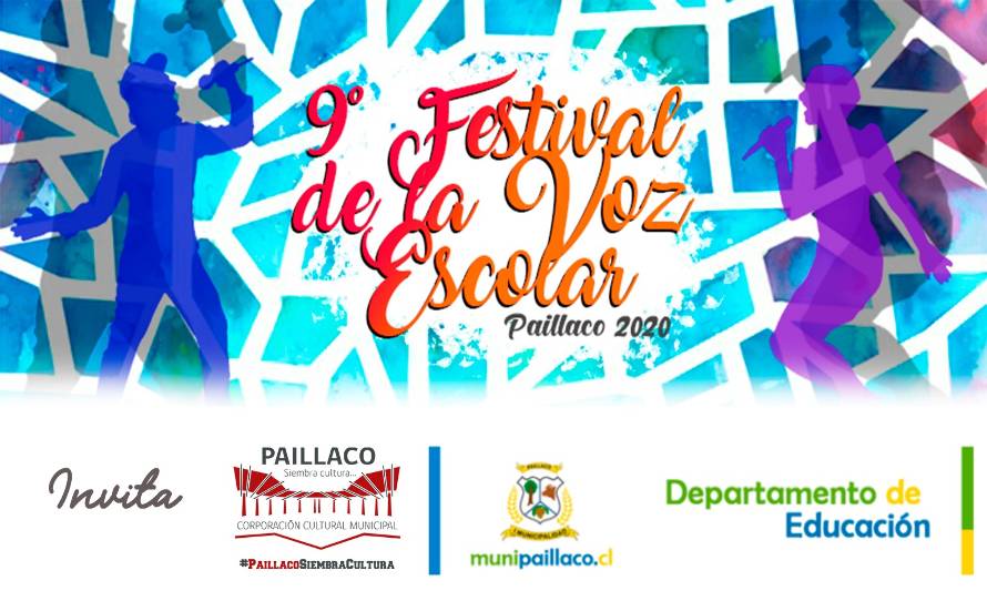 ¡Atención estudiantes! La Corporación Cultural y el Daem de Paillaco invitan a participar del Festival de la Voz Escolar
