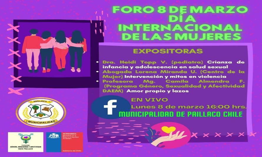 Municipio invita a participar en foro con motivo del Día Internacional de las Mujeres