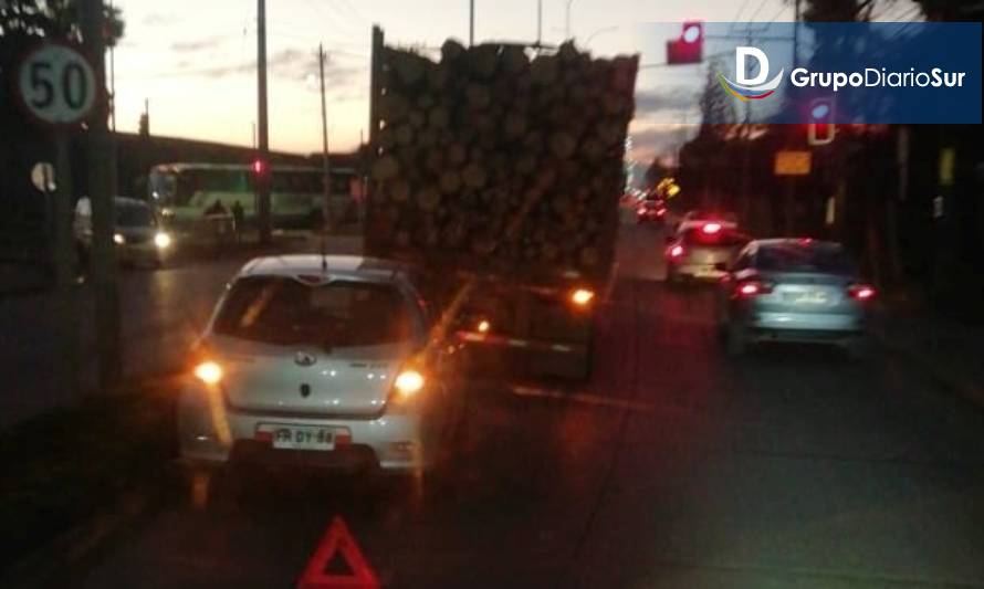 Reportan kilométrico taco en el acceso sur de Valdivia