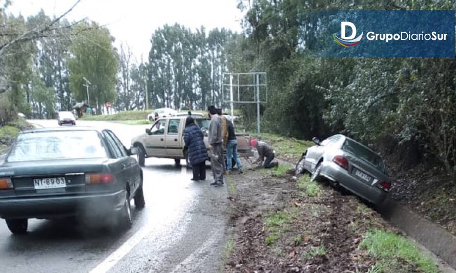 Accidente vehicular en sector rural de Paillaco
