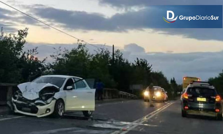 Accidente en puente Piedra Blanca en la ruta Valdivia-Paillaco