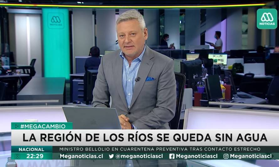 Mega emitió reportaje "La Región de Los Ríos se queda sin agua"
