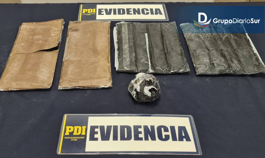 Tres detenidos en Valdivia por tráfico de droga procedente de Europa