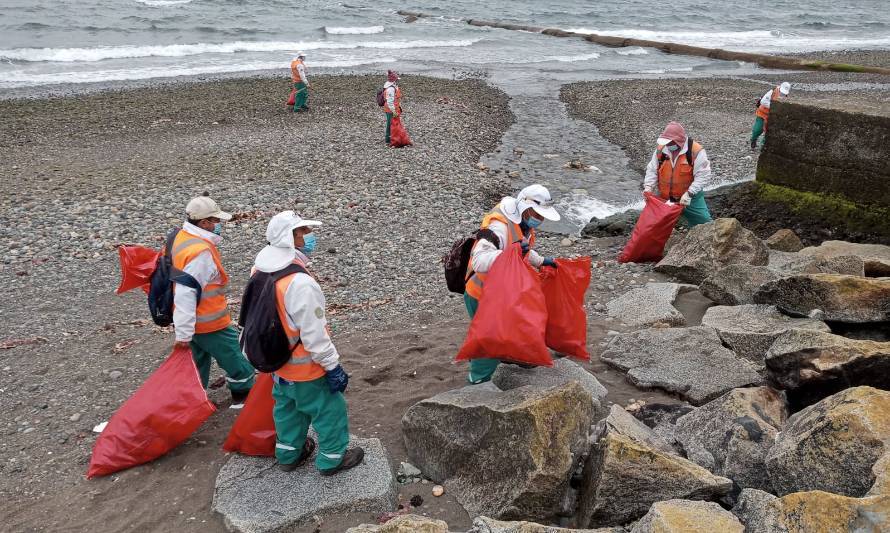 Una tonelada de basura recolectó operativo en el borde costero de Puerto Montt