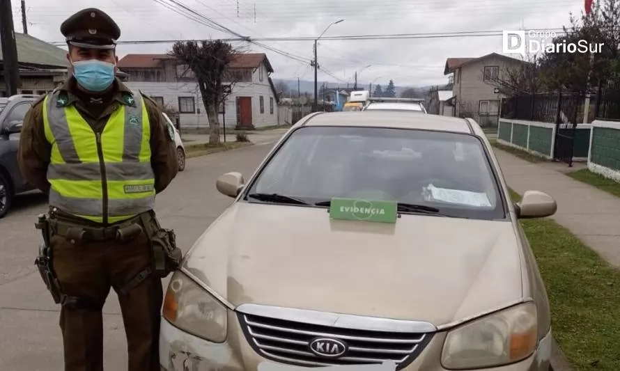 En Paillaco recuperan vehículo con encargo por robo en Curicó