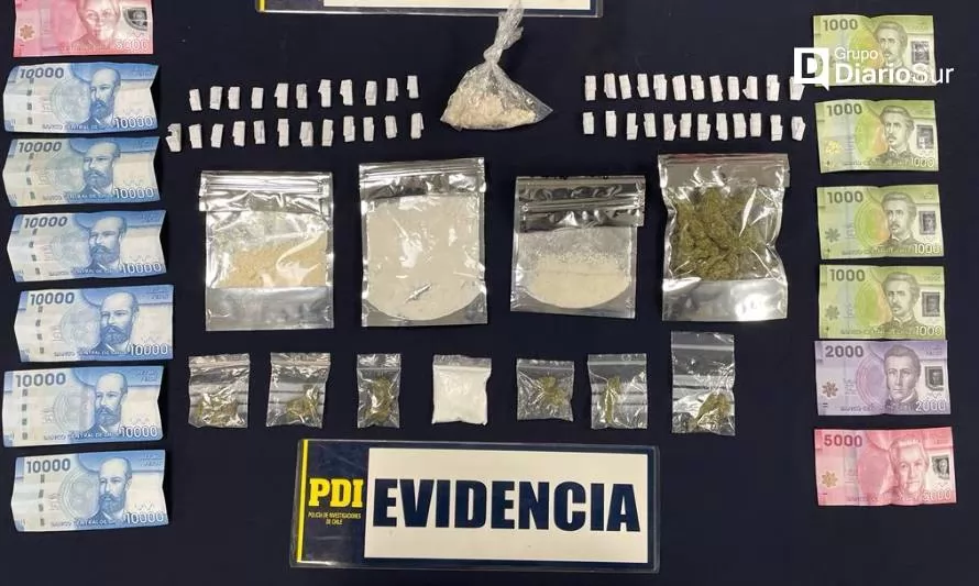 PDI detuvo a pareja dedicada al microtráfico de drogas en Valdivia