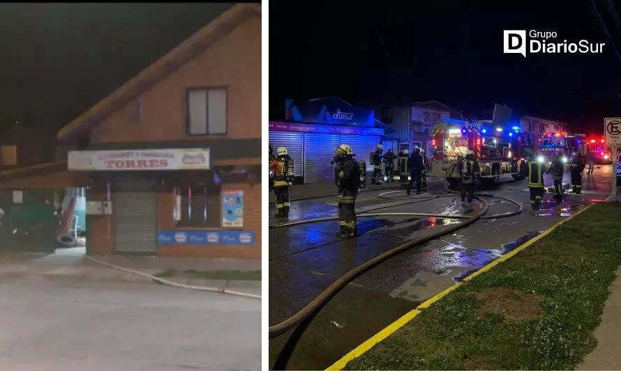 Bomberos controló incendio en una panadería de Paillaco