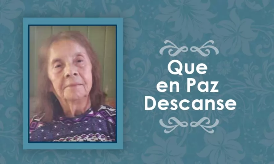 [Defunción] Falleció Raquel González Castro Q.E.P.D