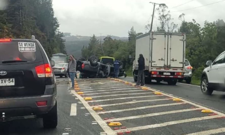 Reportan accidente de tránsito en ruta Valdivia-Paillaco
