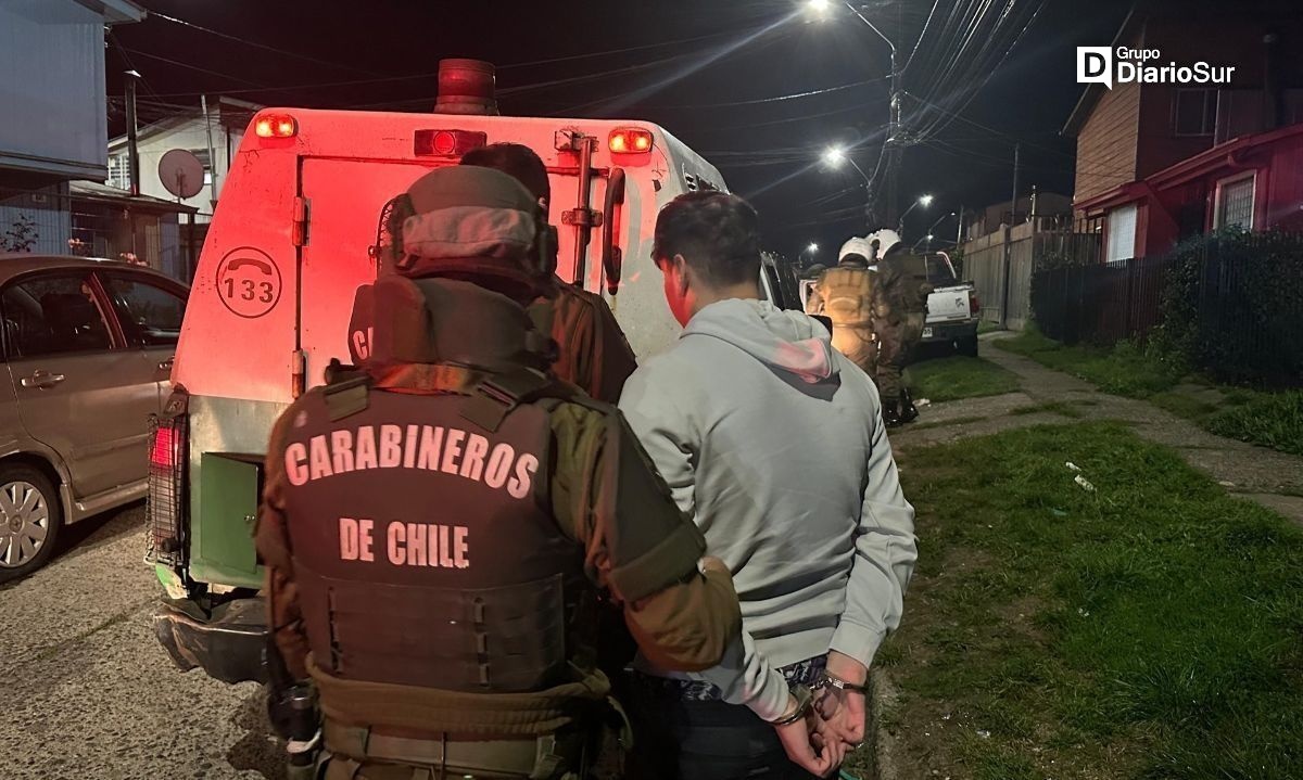 Valdivia: rondas preventivas de Carabineros dejaron cuatro detenidos 