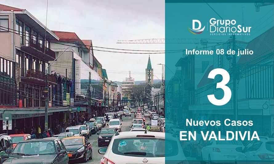 3 nuevos casos son reportados este miércoles en Valdivia