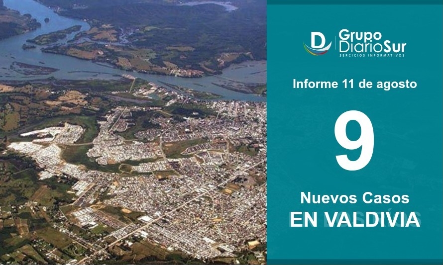 Martes 11 de agosto: Valdivia suma 9 casos nuevos