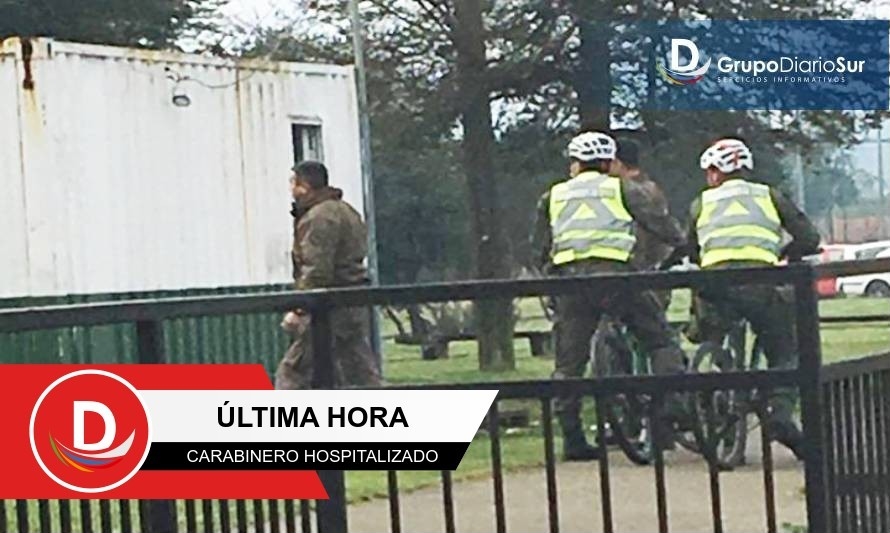 Ahora en Valdivia: Carabinero fue agredido en puesto de vigilancia
