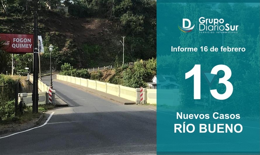 Trece nuevos casos se registraron en Río Bueno
