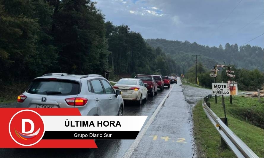 Suspenden tránsito en ruta Paillaco Valdivia y recomiendan vías alternativas